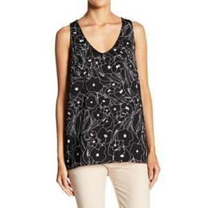 14th & Union Black Floral Top